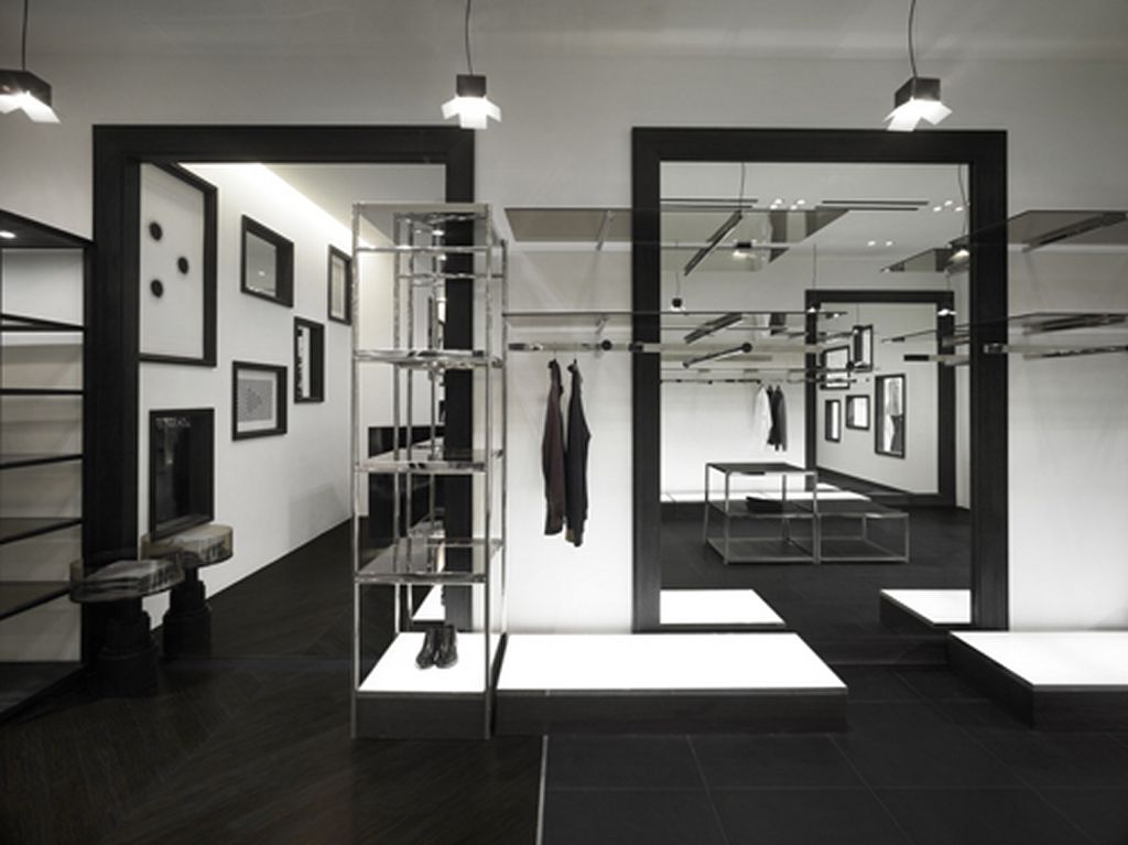 black and white clothing store